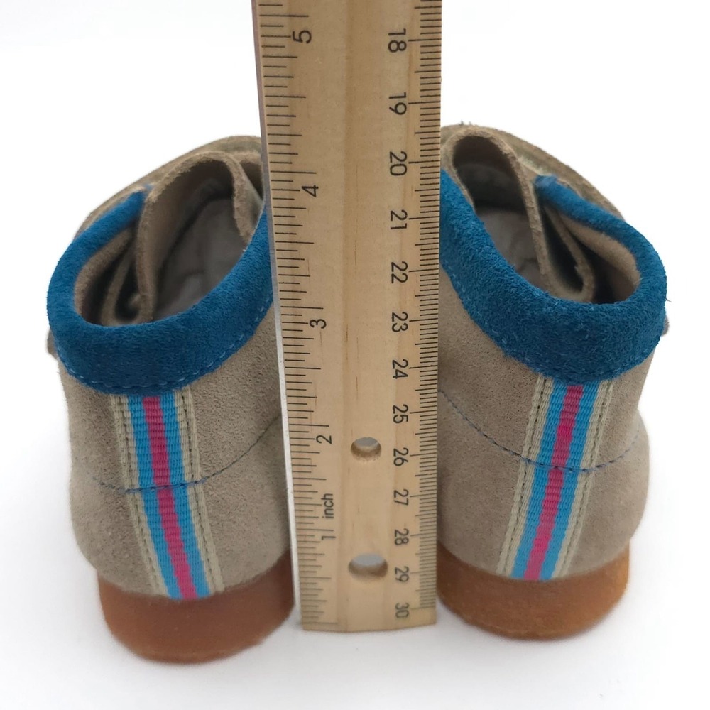 CLARKS New Wallabee Booties US 6W Big Kid Sand Combi LEATHER Toddler Shoes Suede - Picture 7 of 13